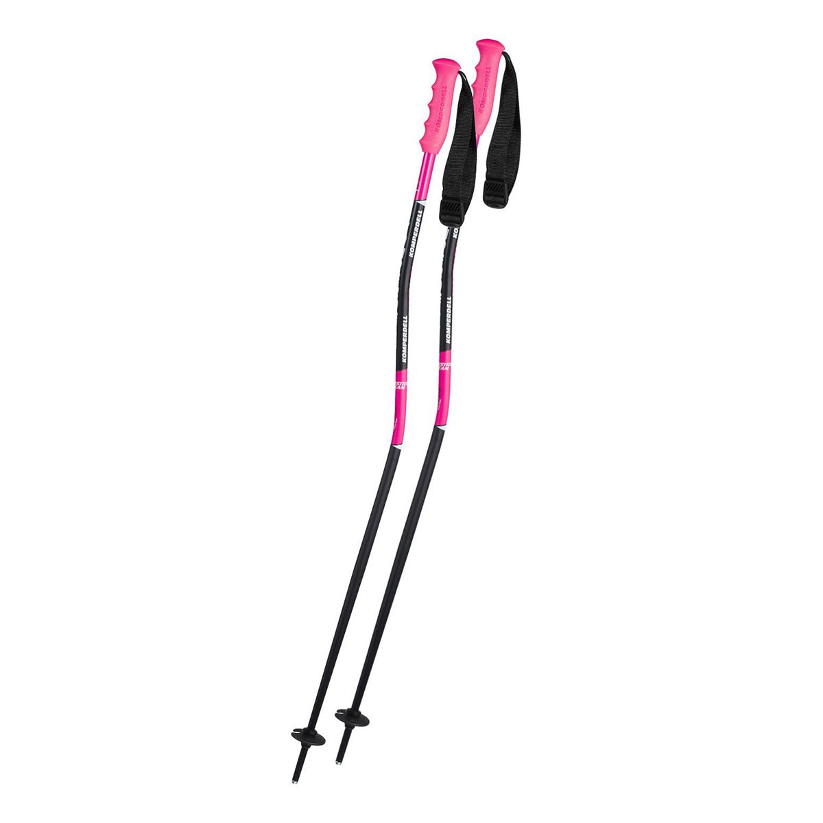 Bastoncini sci Komperdell Champ Junior Super G Anna da bambina (Colore: NERO ROSA, Taglia: 95)
