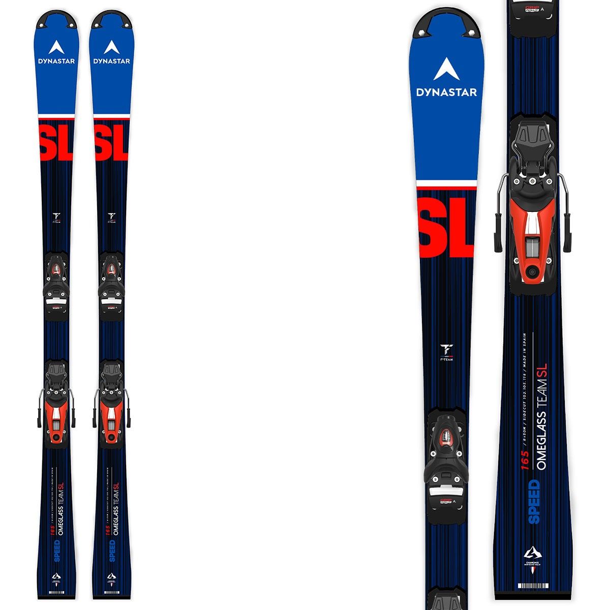 Sci Dynastar Speed Omeglass Team SL Pro con attacchi Nx 7 GW B73 Black (Colore: NERO BLU, Taglia: 128)