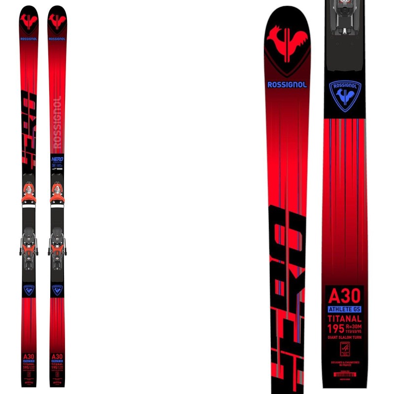Ski Rossignol Hero Athlete Fis Gs Factory R22 con encuadernaciones Px 18 Hot Red