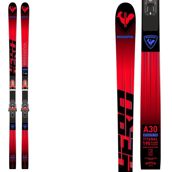 Ski Rossignol Hero Athlete Fis Gs Factory R22 with bindings Px 18 Hot Red