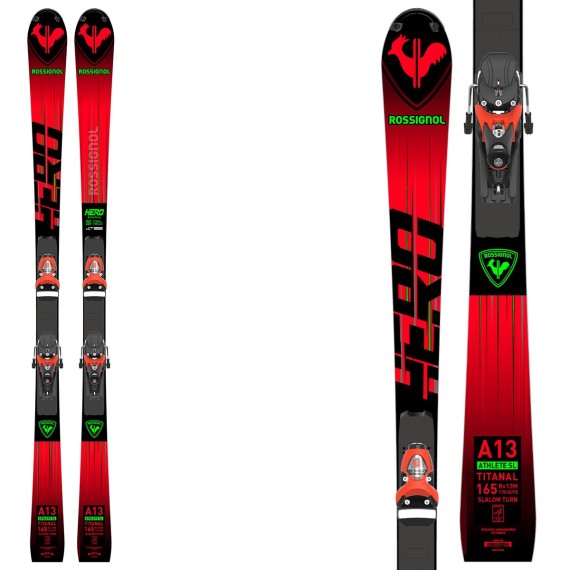 Ski Rossignol Hero Athlete FIS SL R22 with bindings Spx 15 Hot Red