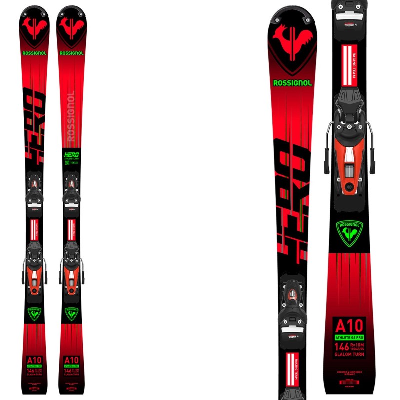 Sci Rossignol Hero Athlete SL Pro R21 Pro con attacchi NX 10 Hot Red ROSSIGNOL