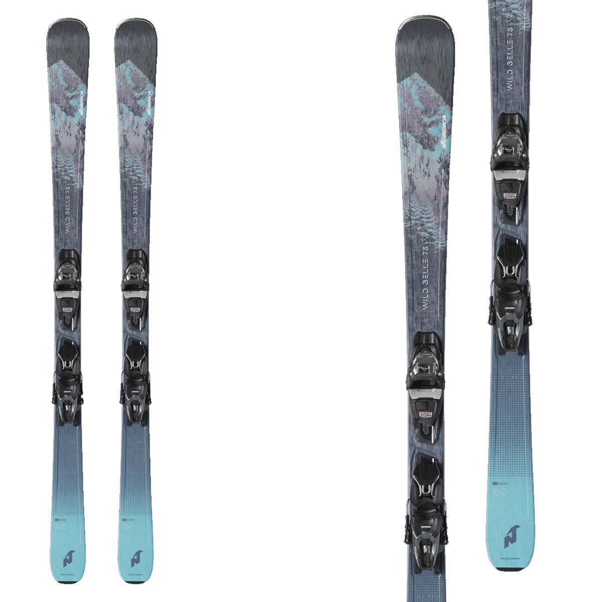 Sci Nordica Wild Belle 78 con attacchi TP2 LT11 FDT (Colore: antracite azzurro, Taglia: 162)