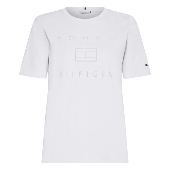 Camiseta Tommy Hilfiger Logotipo Metálico