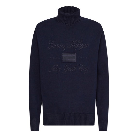 Turtleneck Tommy Hilfiger Relaxed Fit Logo TOMMY HILFIGER Knitwear