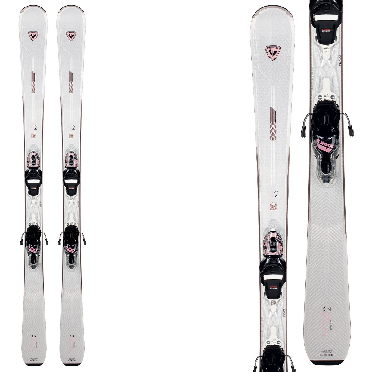 Sci Rossignol Nova 2 W con attacchi Xpress 10 GW (Colore: bianco, Taglia: 152)