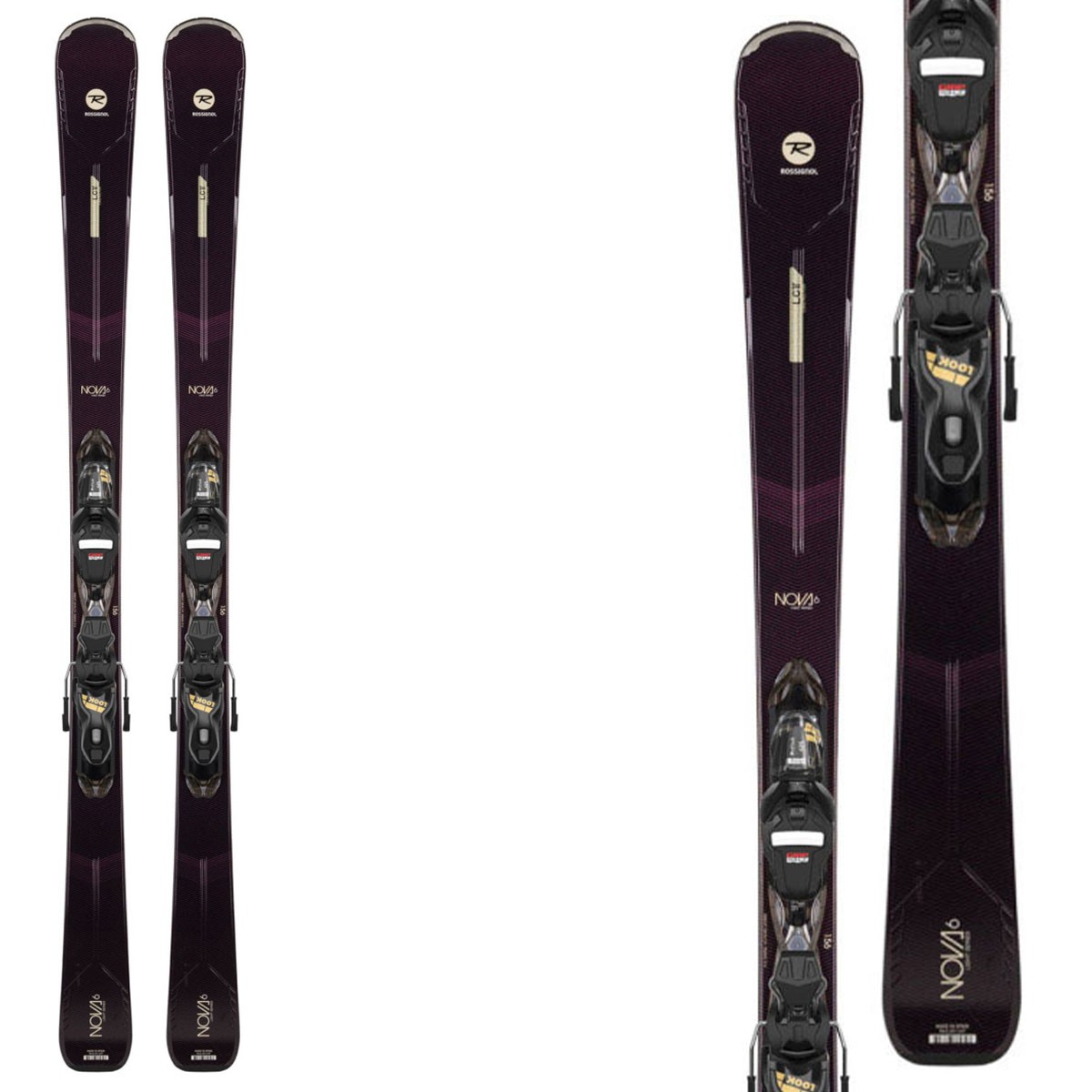 Sci Rossignol Nova 6 con attacchi Xpress 11 (Colore: nero, Taglia: 156)