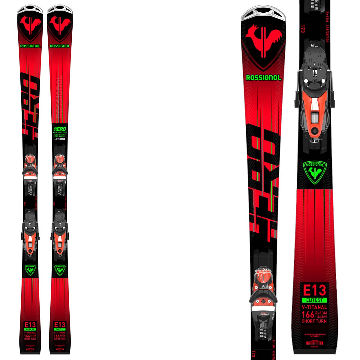 Sci Rossigno Hero Elite ST TI con attacchi NX 12 Konect (Colore: rosso nero, Taglia: 167)