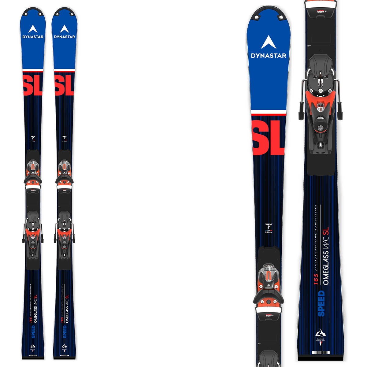 Sci Dynastar Speed WC SL R22 con attacchi SPX12 Hot Red (Colore: NERO BLU, Taglia: 150)