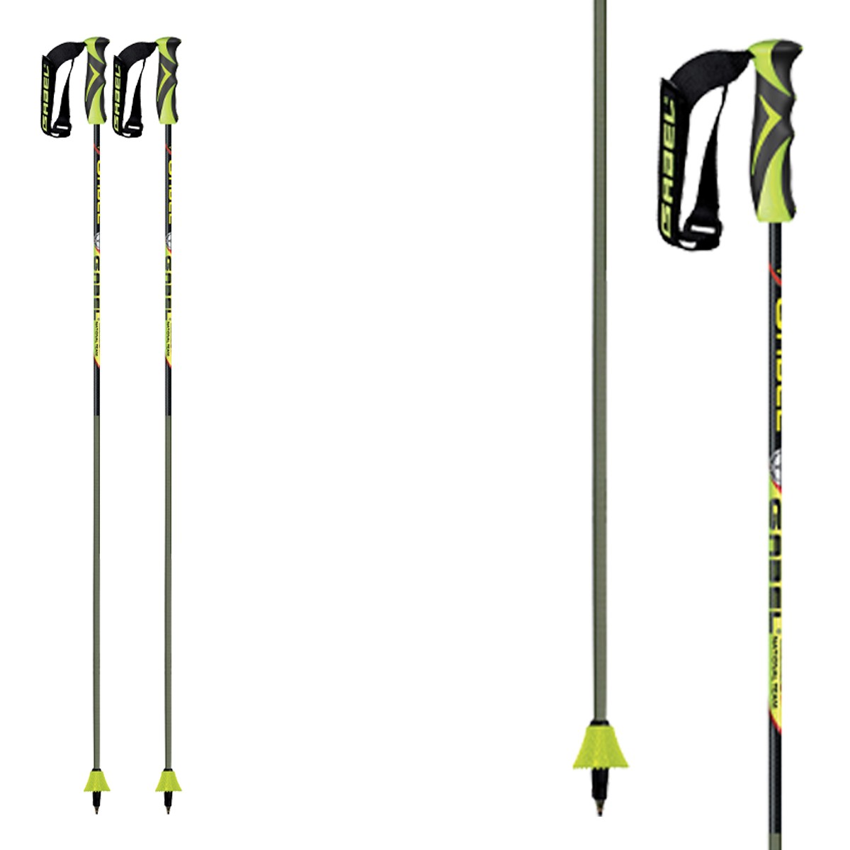 Bastoni da sci Gabel GS Carbon Race (Colore: nero giallo, Taglia: 110)