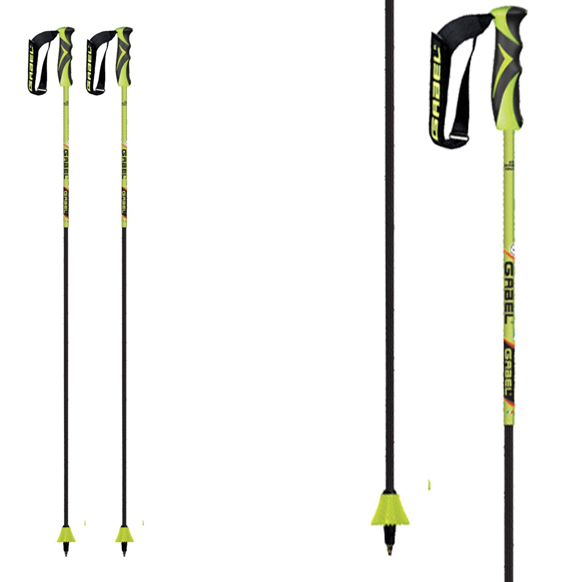 Bastoni da sci Gabel SLJ (Colore: nero giallo, Taglia: 110)