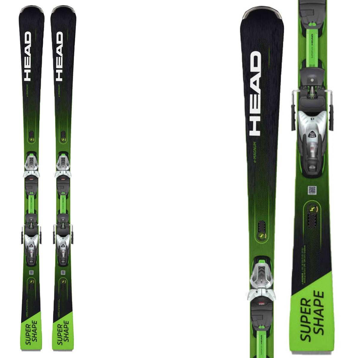 Sci Head Supershape e-Magnum SF con attacchi Protector PR 13 (Colore: nero verde, Taglia: 156)