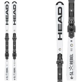 Tête de ski WCR e-SL Rebel FIS SW RP WCR 14 wh/bk avec fixations Freeflex