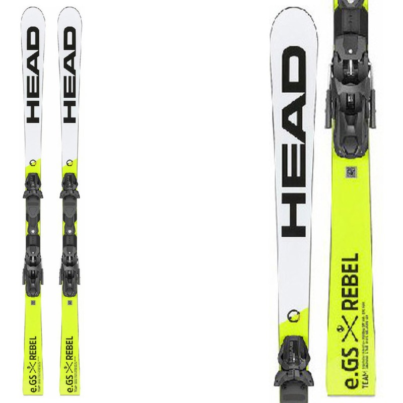 Ski Head WCR e.GS Rebel Team SW RP WCR T wh/nyw avec fixations Evo 9 GW HEAD