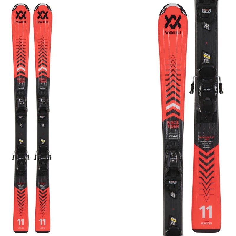 Ski Volkl Jr Racetiger avec fixations Vmotion 4.5 VOLKL