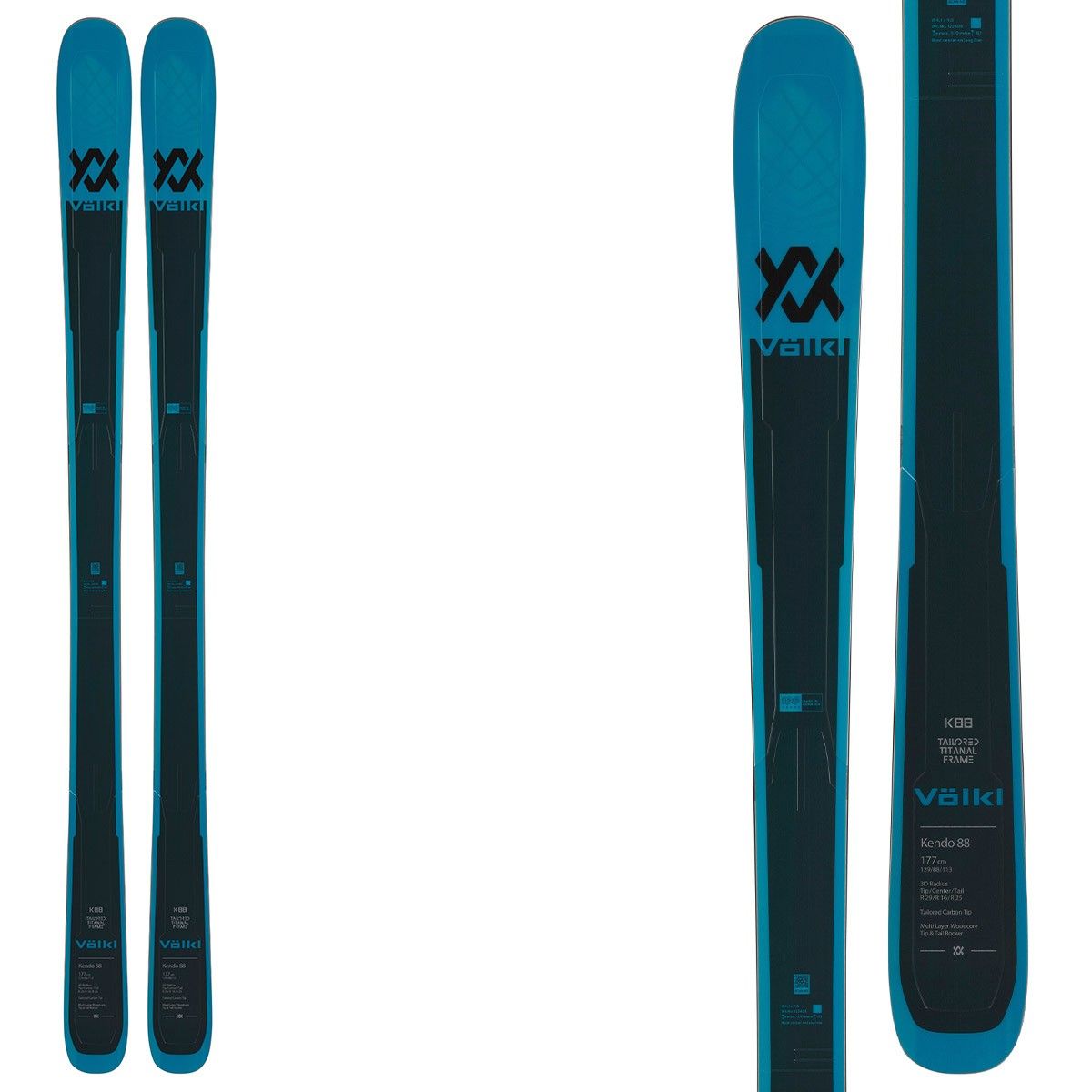 Sci Vokl Kendo 88 Flat (Colore: NERO BLU, Taglia: 184)
