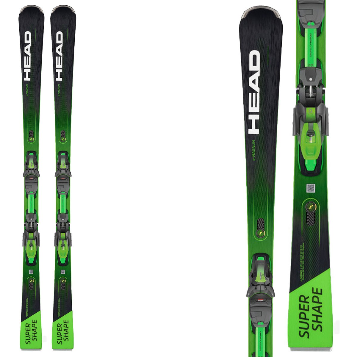 Sci Head Supershape e-Magnum con attacchi PRD 12 GW (Colore: nero verde, Taglia: 156)