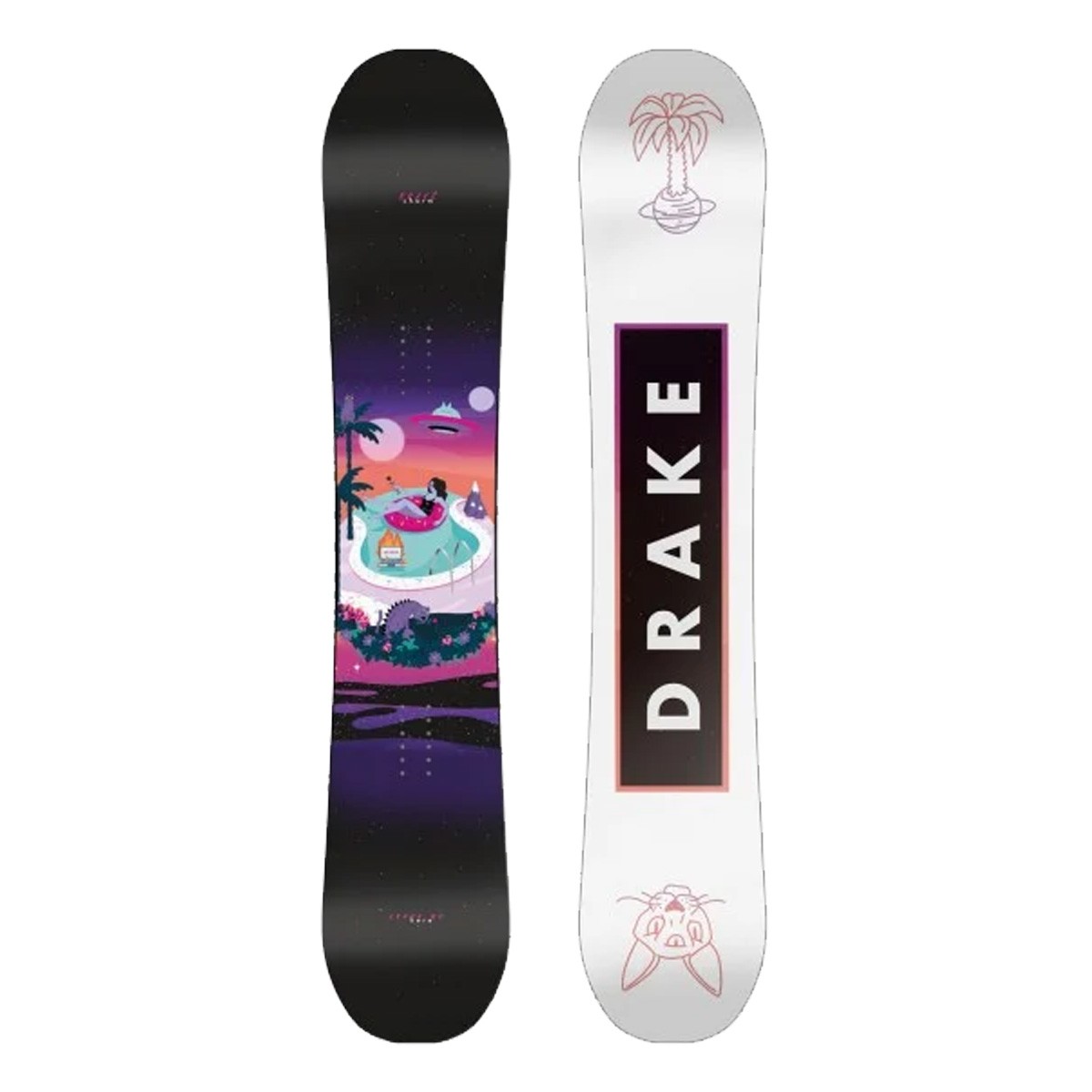  Snowboard Drake Charm (Colore: nero-viola fantasia, Taglia: 147) 