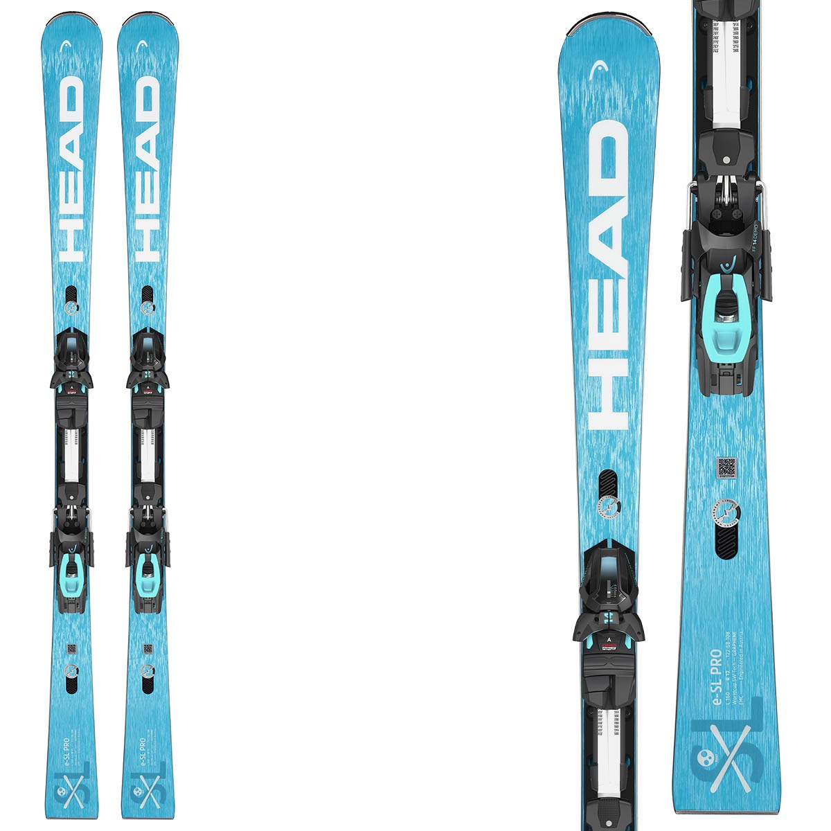 Sci Head WC Rebels e-SL Pro RP WCR 14 con attacchi Freeflex ST16 (Colore: azzurro nero, Taglia: 165)