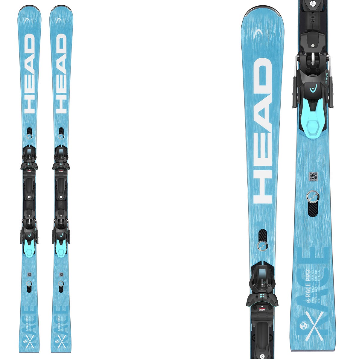 Sci Head WC Rebels e-Race Pro RP WCR 14 con attacchi Freeflex ST16 (Colore: azzurro nero, Taglia: 170)