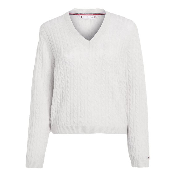 Tommy Hilfiger Pull en laine à col en V TOMMY HILFIGER Maille