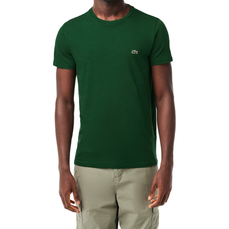 LACOSTE Camiseta de jersey de algodón Pima Lacoste con cuello redondo