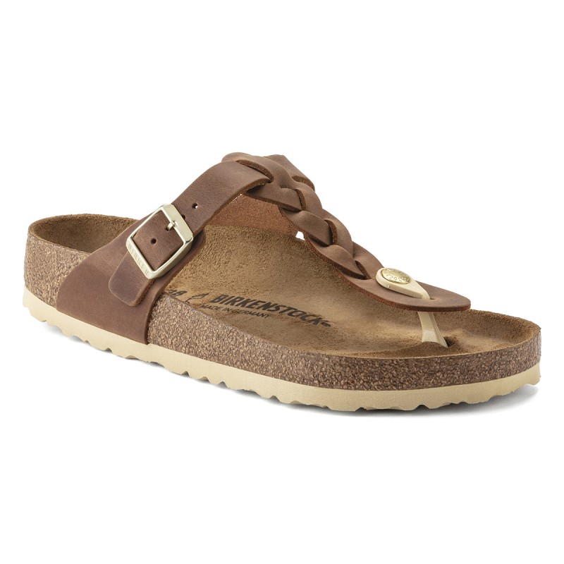 Sandali Birkenstock Gizeh Braided Cognac BIRKENSTOCK Sandali