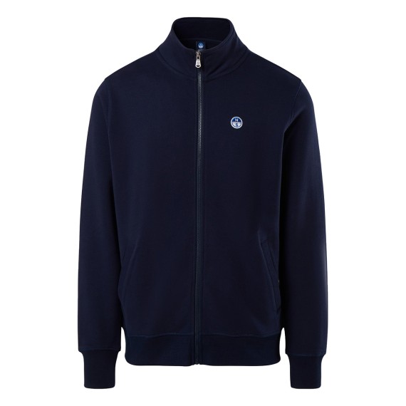 Sudadera North Sails con cremallera completa y parche con el logo NORTH SAILS