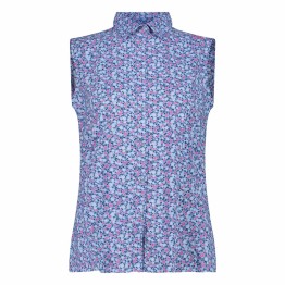  Camicia Cmp senza maniche con fantasia floreale