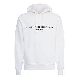 Felpa Tommy Hilfiger Logo con cappuccio White TOMMY  HILFIGER Maglieria