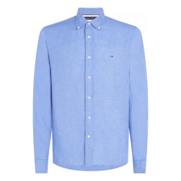  Camisa Tommy Hilfiger Regular Fit de lino Blue Spell
