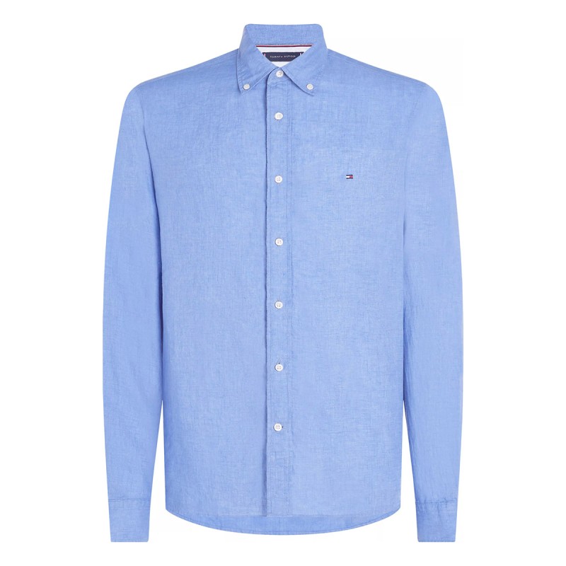Camicia Tommy Hilfiger Regular Fit in lino Blue Spell TOMMY  HILFIGER Camicie