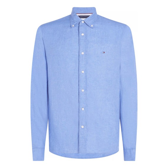 Camicia Tommy Hilfiger Regular Fit in lino Blue Spell TOMMY  HILFIGER Camicie
