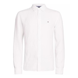 Camicia Tommy Hilfiger Regular Fit in lino Optic White TOMMY  HILFIGER Camicie