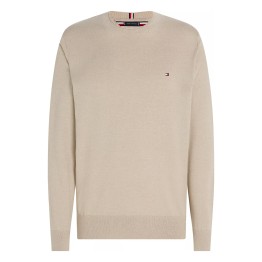 TOMMY   HILFIGER Pull Tommy Hilfiger Mouline en coton biologique Beige