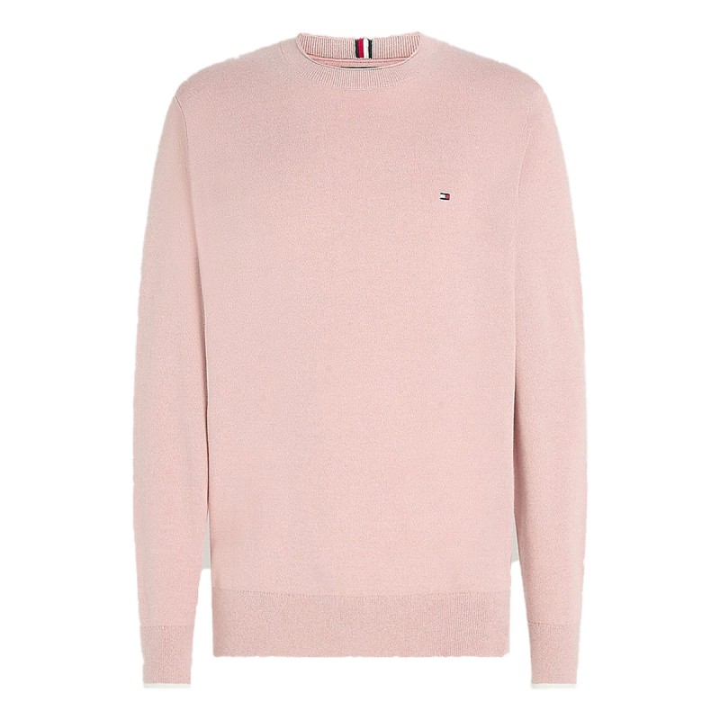 TOMMY   HILFIGER Pull Tommy Hilfiger Mouline en coton biologique Teaberry Blossom