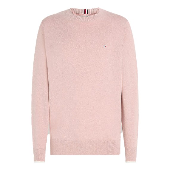 TOMMY   HILFIGER Pull Tommy Hilfiger Mouline en coton biologique Teaberry Blossom