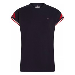  ommy Hilfiger Stripe SLV Cap Sleeve T-shirt