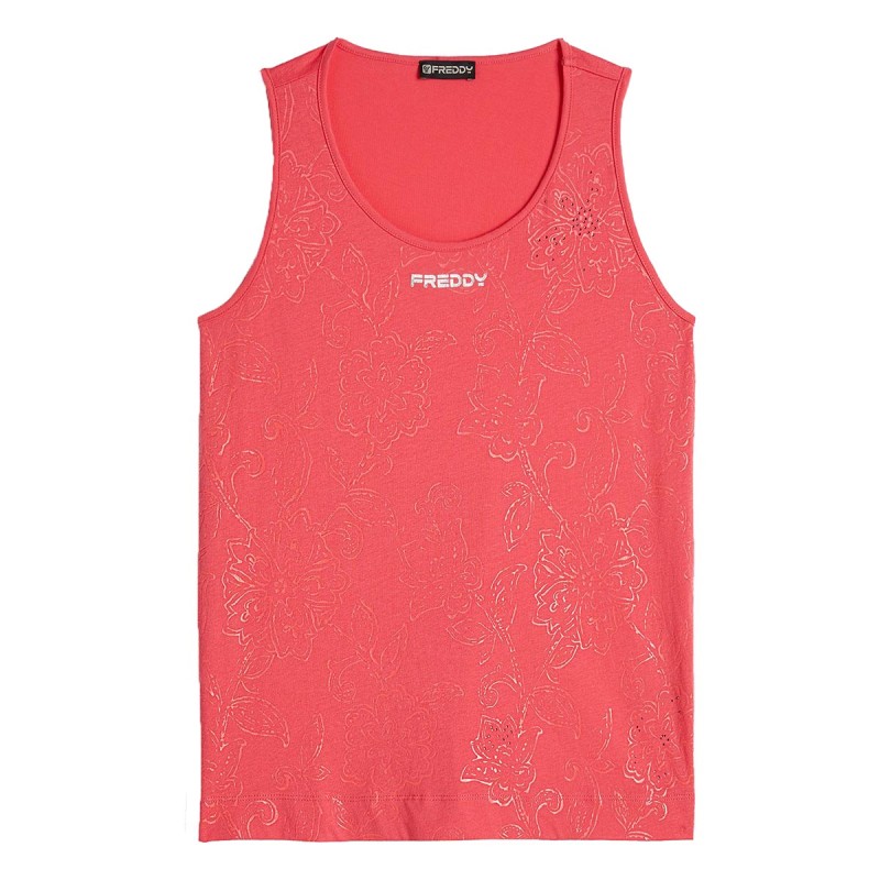 FREDDY Freddy tank top in lightweight paisley print jersey all over