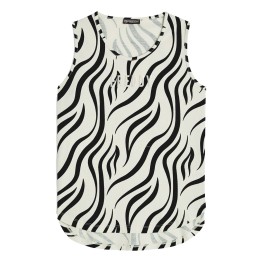 FREDDY Freddy tank top with zebra print and rounded bottom