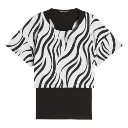 FREDDY Freddy cropped tank top and t-shirt set with zebra print