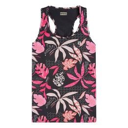  Freddy sports tank top in breathable fabric with tropical print