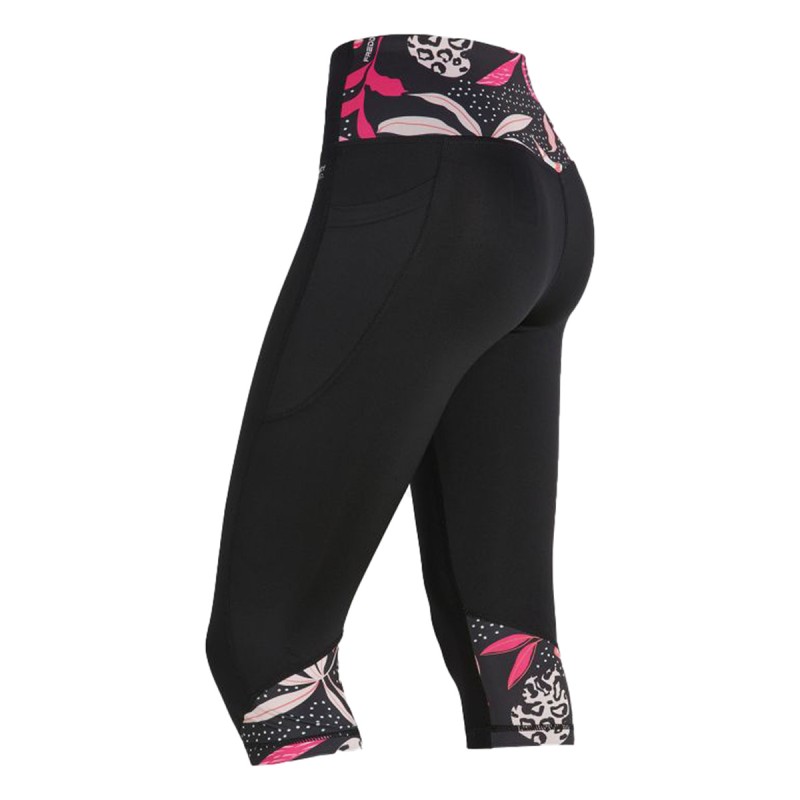 FREDDY Leggings Freddy capri de cintura alta con inserciones estampadas tropicales