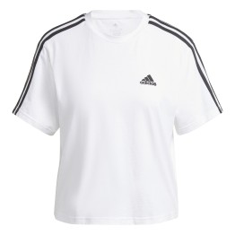  Camiseta Adidas Essentials 3-Stripes Single Jersey Crop