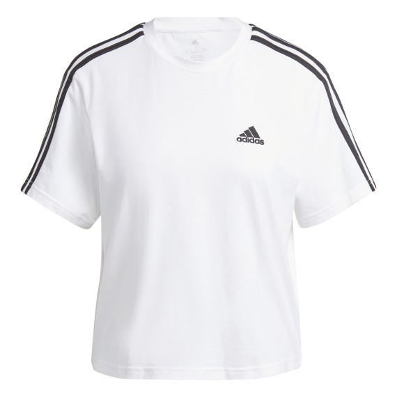 ADIDAS Adidas Essentials 3-Stripes Single Jersey Crop T-shirt