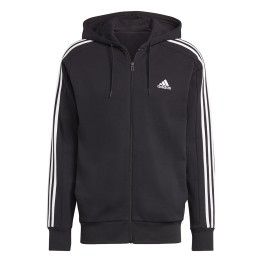  Adidas Essentials French Terry 3-Stripes Full-Zip Hoodie