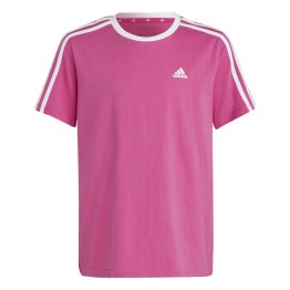  Camiseta Adidas Essentials 3-Stripes Cotton Loose Fit Boyfriend