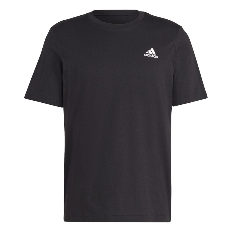ADIDAS Adidas Essentials Single Jersey Embroidered Small Logo Black T-shirt