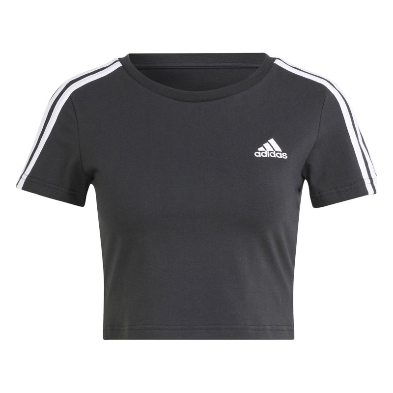 ADIDAS T-shirt Adidas Essentials 3-Stripes Crop Black