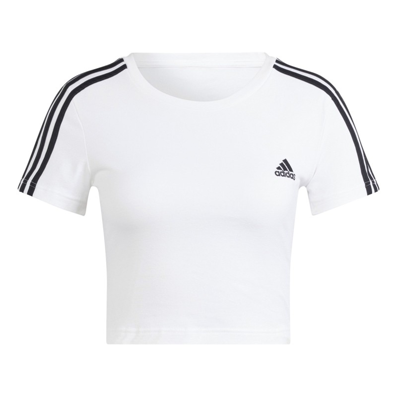 ADIDAS T-shirt Adidas Essentials 3-Stripes Crop White